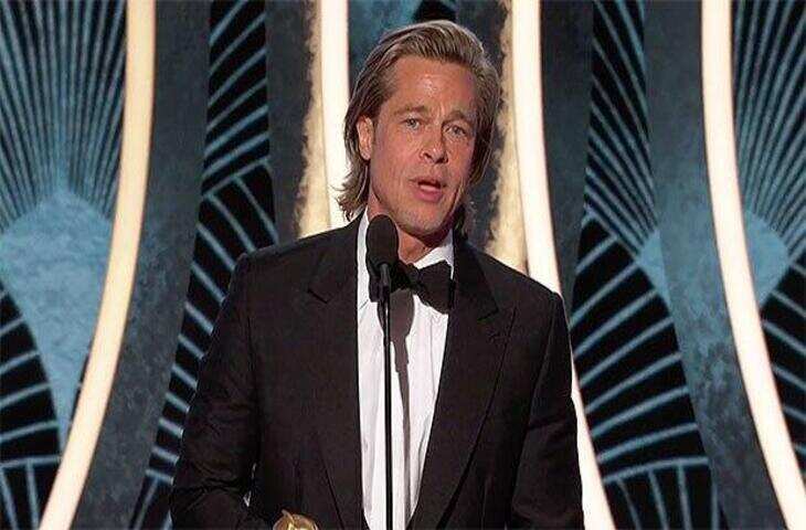 Brad Pitt Jokes About Dating Rumors AtGolden Globes & Jennifer Aniston Smiles&mdash; Watch