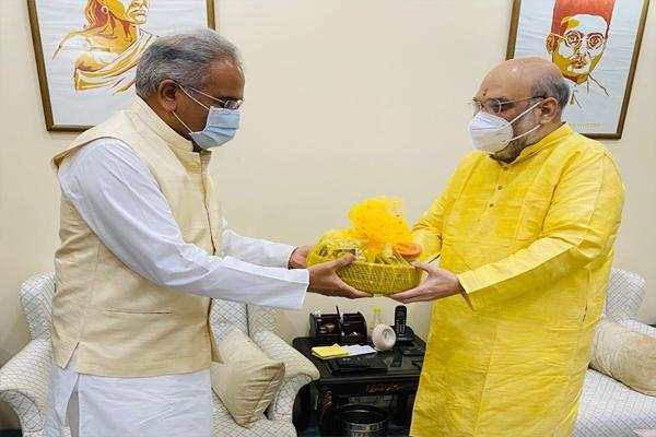 CM of Chhattisgarh ने गृहमंत्री शाह से की मुलाकात, नक्सलवाद का खात्मा करने का आग्रह