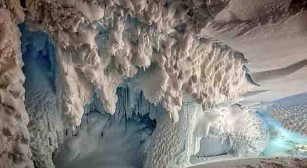 अंटार्कटिका के ग्लेशियरों के भीतर गर्म गुफाओं में जीवों कि अलग दुनिया