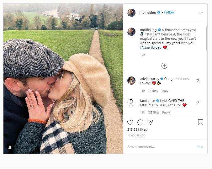 नए साल के मौके पर  Stuart Broad  ने  अपनी गर्लफ्रेंड से की सगाई,  सोशल मीडिया शेयर की PHOTO