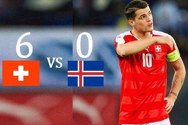 नेशन्स लीग : स्विट्जरलैंड ने आइसलैंड को 6-0 से करारी शिकस्त दी