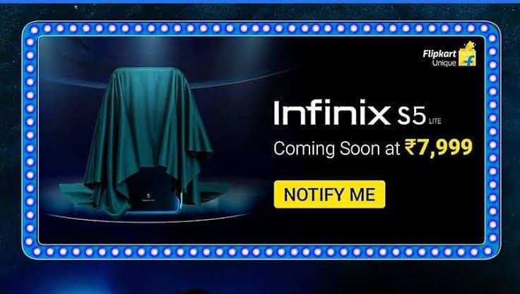 Infinix S5 Lite आज Flipkart पर आज होगा लॉन्च, कीमत 8000 रूपये से कम