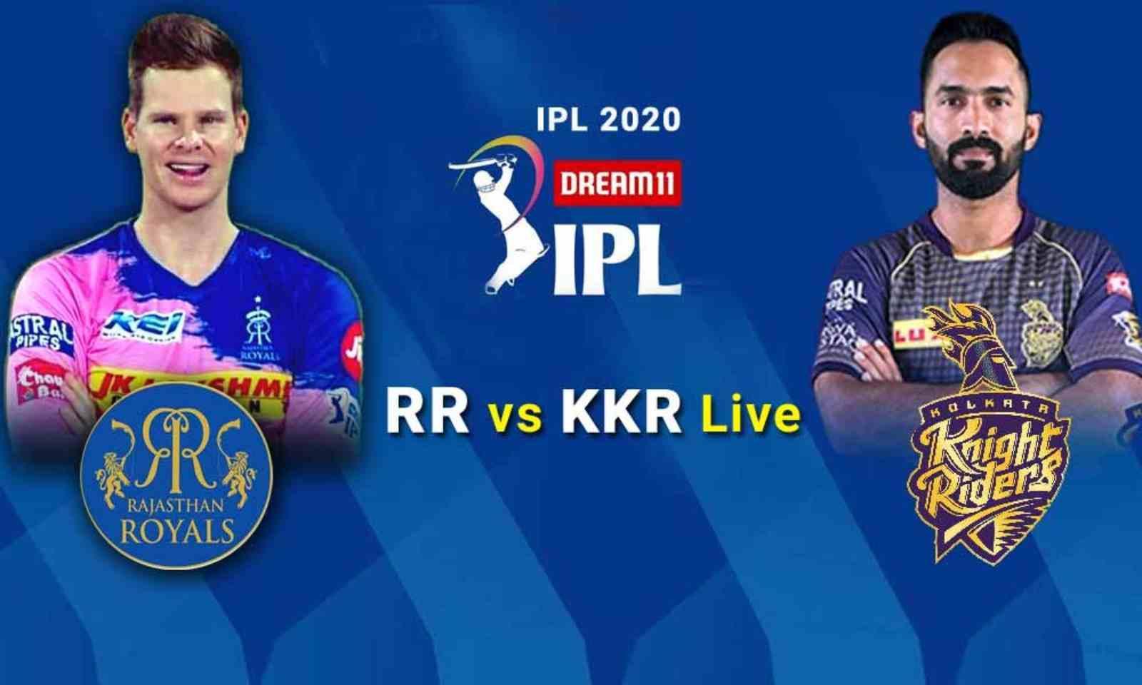 IPL 2020 RR vs KKR : केकेआर ने  राजस्थान रॉयल्स को 37 रनों से दी  करारी  शिकस्त