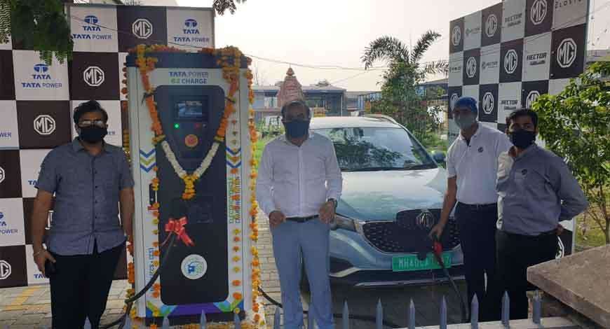 एमजी मोटर, टाटा पावर ने नागपुर में पहले सुपरफास्ट ईवी चार्जिंग स्टेशन का उद्घाटन किया