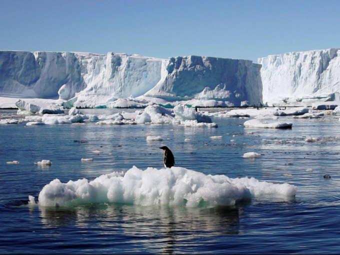 ग्लोबल वार्मिंग के कारण अंटार्कटिक बर्फ के तीसरे हिस्से के गिरने का खतरा है