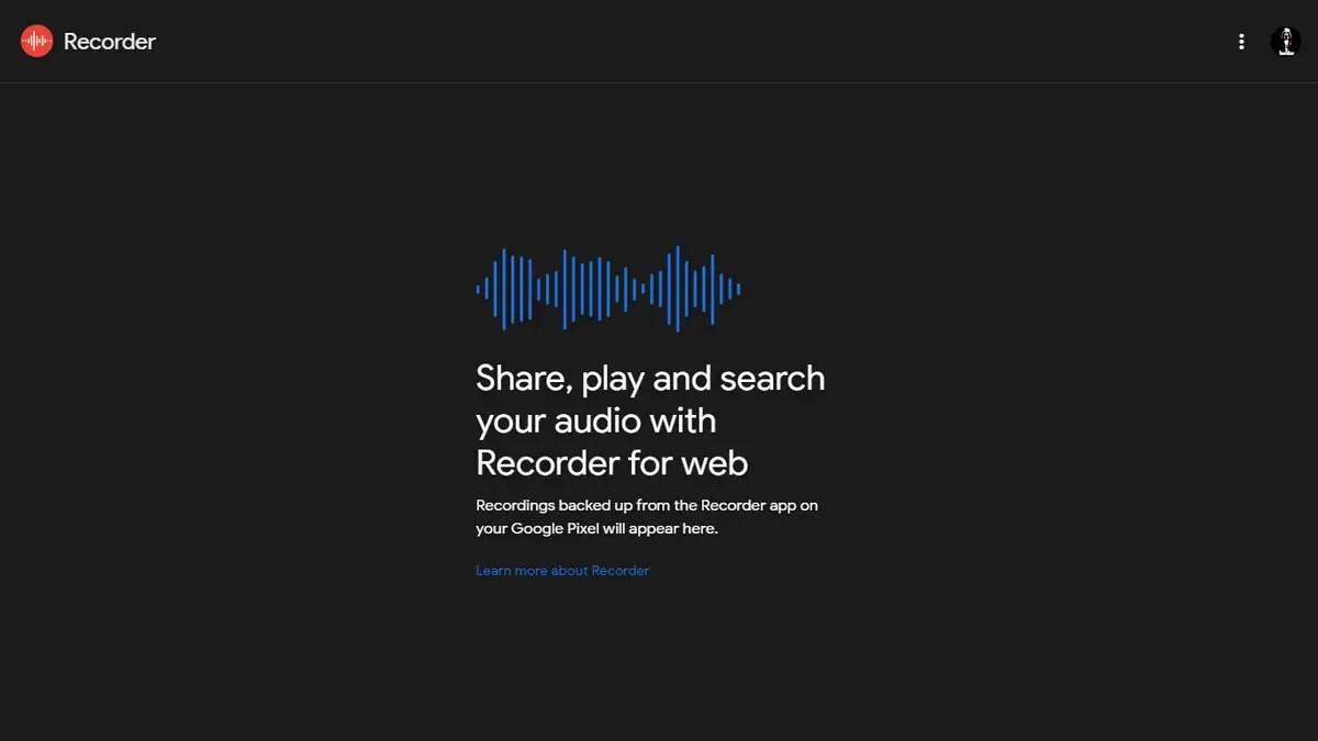 Google रिकॉर्डर वेब ऐप डेस्कटॉप पर वास्तविक समय पिक्सेल रिकॉर्डिंग के लिए अनुमति देता है
