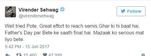 भारत- पाक के मैच से पहले वीरेंद्र सहवाग ने पाकिस्तान को फिर कहे भद्दे बोल