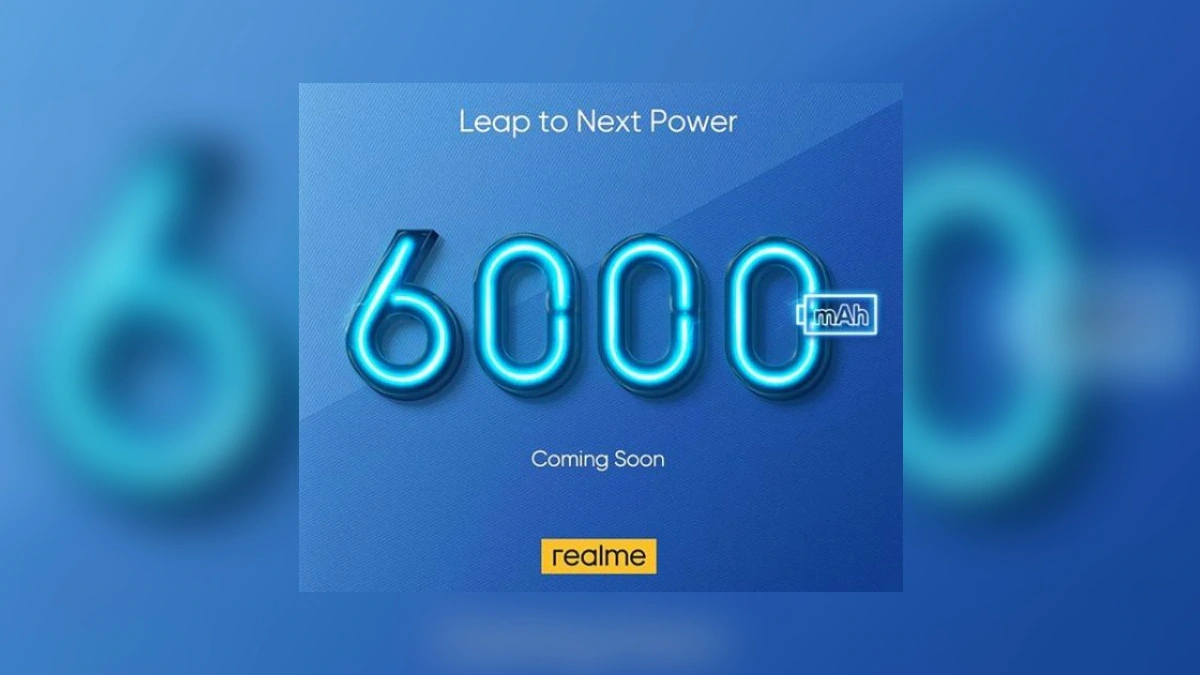 Realme जल्द अपना 6000 एमएएच बैटरी वाला स्मार्टफोन करेगी लाँच