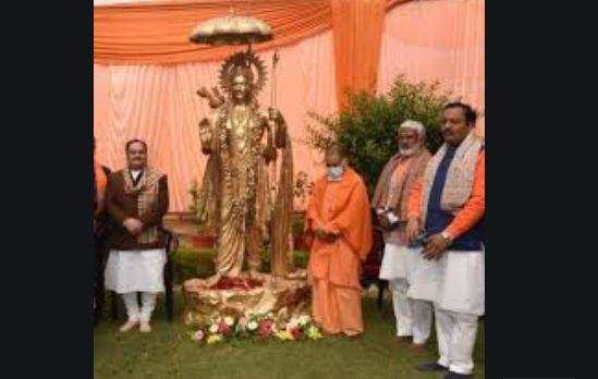 BJP मुख्यालय में लगी भगवान श्रीराम की प्रतिमा, नड्डा ने किया उद्घाटन