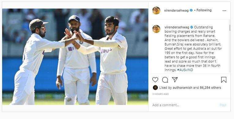 AUS vsIND : Ajinkya Rahane की कप्तानी के मुरीद हुए Virender Sehwag, कह दी बड़ी बात