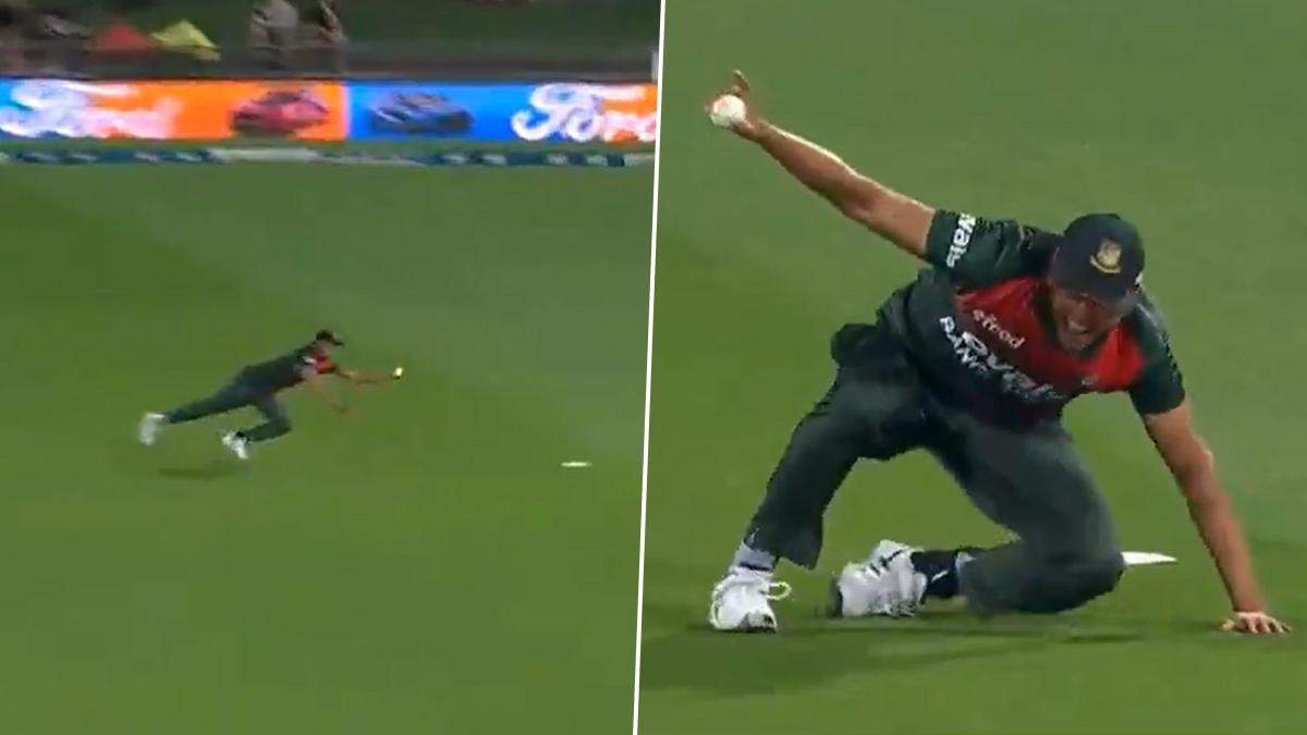 Video:बांग्लादेश  के खिलाड़ी ने  एक हाथ से लिया ये हैरतअंगेज कैच, हर कोई रह गया हैरान