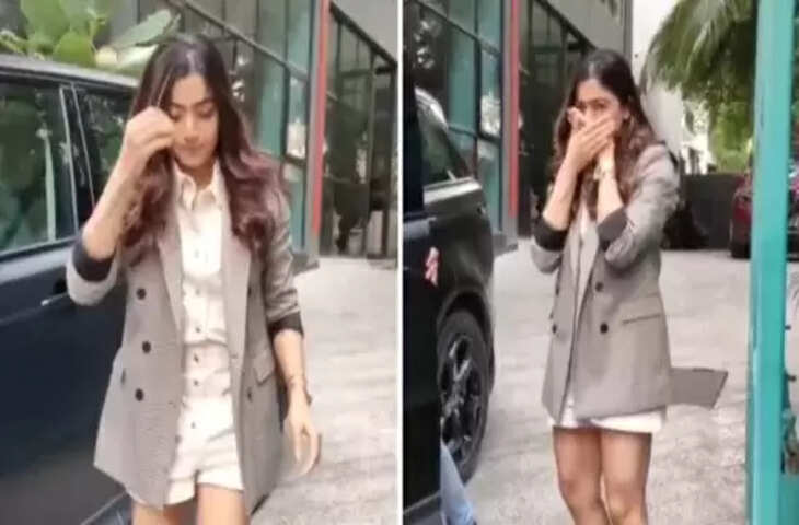 Rashmika Mandana: मास्क पहनना भूल गई रश्मिका मंदाना, अभिनेत्री के एक्सप्रेशन देखकर हो जाएंगे फिदा