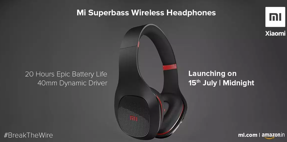 Mi Superbass वायरलेस हेडफोन भारत में होगा इस दिन लाँच