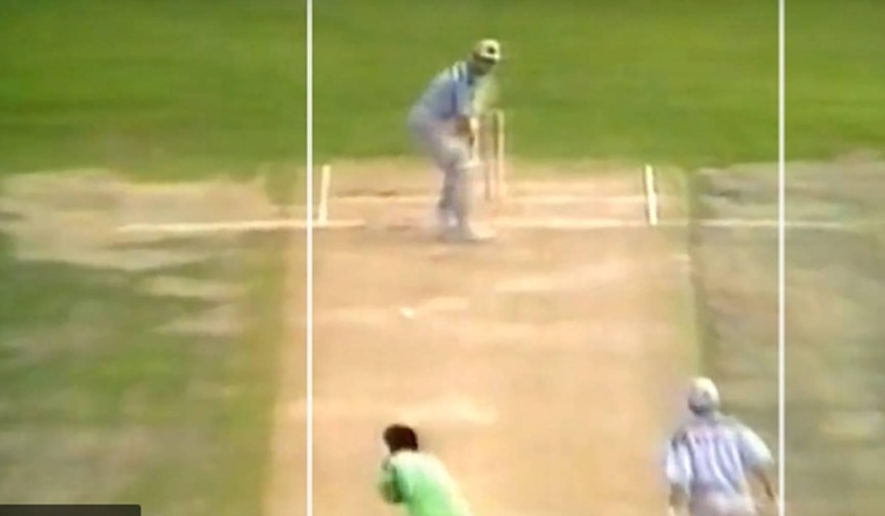 Video: लानत है इस बल्लेबाज पर जो क्रिकेट इतिहास की सबसे धीमी गेंद पर उड़वा बैठा स्टंप