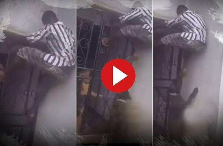 चोरी की प्लानिंग पड़ गई भारी, बिल्डिंग में फंसे चोर का कॉलोनी वालों ने किया रेस्क्यू, वायरल वीडियो देख नहीं रुकेगी हंसी