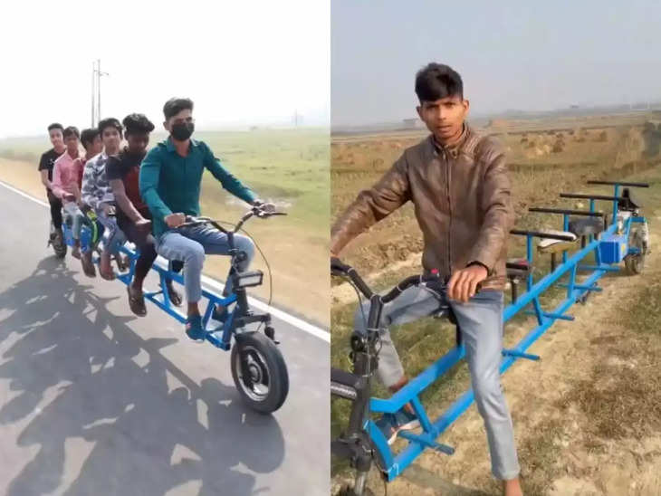 भारतीय युवक ने बना दी 6 सवारी वाली अनोखी इलेक्ट्रिक बाइक, जानिए !