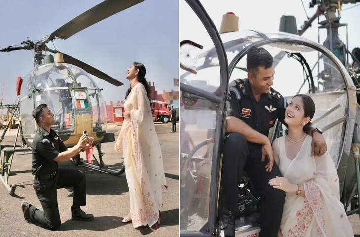 &lsquo;रील्स के लिए टैक्सपेयर्स का पैसा नहीं&hellip;&rsquo; सेना के हेलिकॉप्टर के सामने फिल्मी प्रपोजल पर सोशल मीडिया पर भड़के यूजर्स&nbsp;