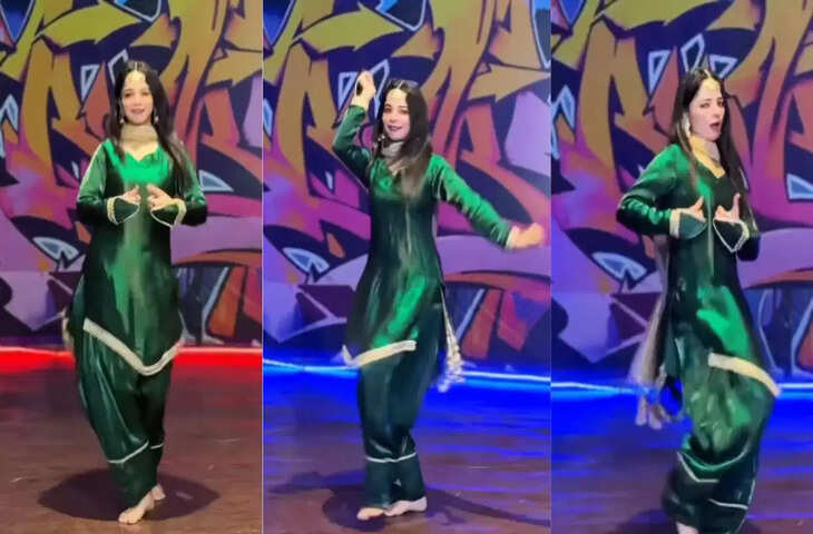हरे सूट में लड़की ने 'Aaja Sohneya' पर बिखेरा जलवा, एक्सप्रेशंस और डांस मूव्स के दीवाने हुए लोग