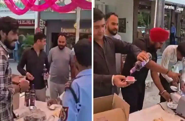 Viral Video: ठेके के बाहर लगा &lsquo;दारू लंगर&rsquo; शराब वाले बर्फ गोले को देखकर जुटी भीड़, यूजर्स बोले - 'हद हो गई यार...