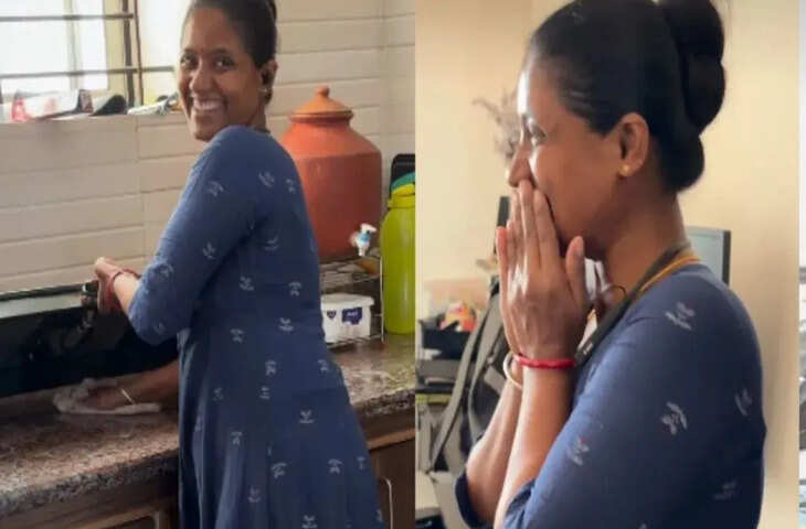 घरेलू मेड को परिवार का सरप्राइज, एयर कूलर गिफ्ट करते वीडियो ने जीता दिल