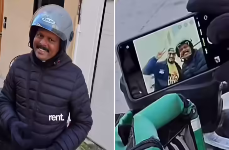 &lsquo;गुड जॉब ब्रो&rsquo;, जर्मन व्लॉगर ने चुकाया 21000 का किराया तो इंडियन डिलीवरी एजेंट की खुशी पूरी दुनिया ने की महसूस
