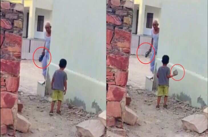 'एक ने उठाया चप्पल तो दूसरे ने पत्थर...'&nbsp;घर के आंगन में छिड़ा दादा-पोते में युद्ध, देखे वायरल वीडियो&nbsp;