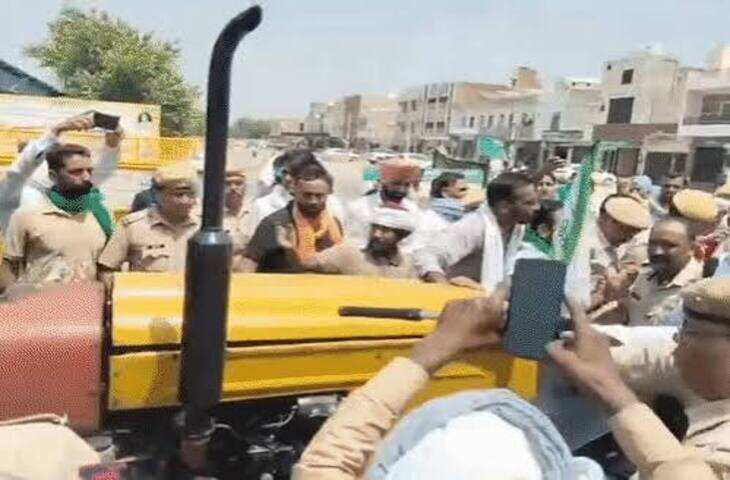 हनुमानगढ़ में किसानों की ट्रैक्टर रैली के दौरान हंगामा, एक्सक्लूसिव फुटेज में देंखे बैरिकेड्स तोड़े; पुलिस से हुई झड़प