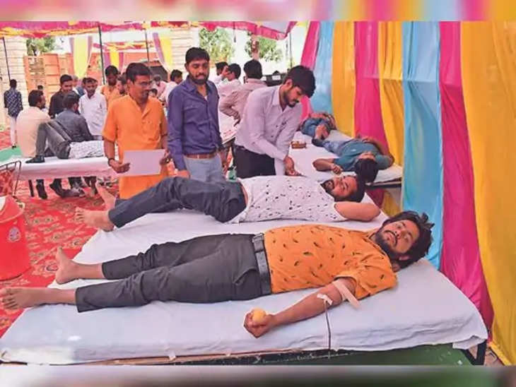 Nagaur रक्तदान शिविर आयोजित:रघुवीर की पुण्यतिथि पर 351 यूनिट रक्तदान