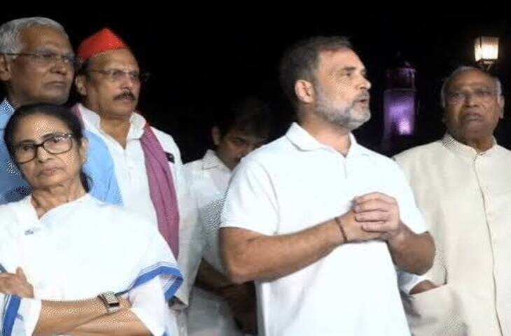 ज्ञानेश कुमार के इस्तीफे की मांग पर विपक्ष का राष्ट्रपति भवन तक मार्च, वीडियो में राहुल गांधी बोले- देश में हो रही वोट चोरी