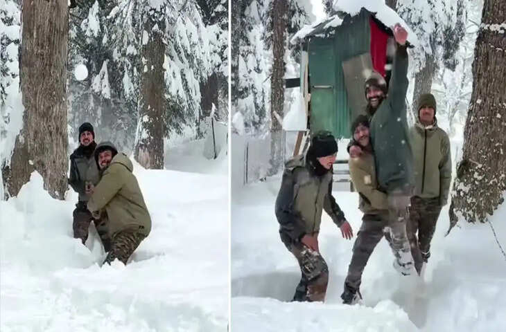 हौसलों के आगे मौसम बेबस! बर्फीले तूफान में भारतीय सेना के जवान घुटनों तक बर्फ में खेलते रहे क्रिकेट, यहाँ देखे वीडियो&nbsp;