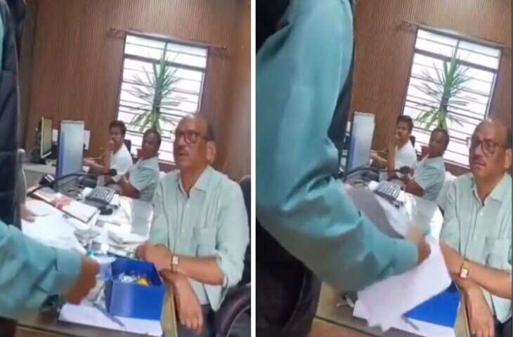 सरकारी स्कूल के बाहर शिक्षक से भिड़ गए ससुर, वीडियो वायरल