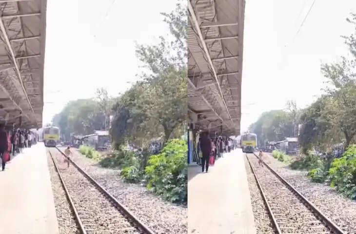 पटरी के बीच दौड़ रहा था शख्स और सामने से आ रही थी ट्रेन, अंजाम आप सोच भी नहीं देख सकते