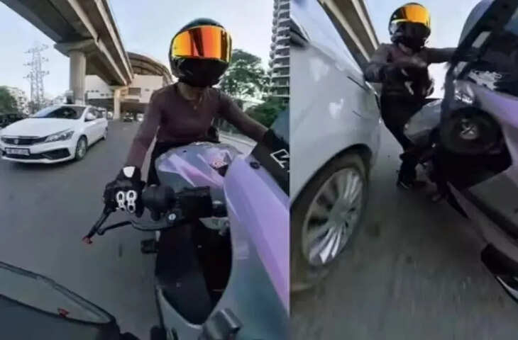 गुरुग्राम में हिट एंड रन का मामला, कार की टक्कर से दूर तक घसीटती गई महिला बाइकर, कैमरे में कैद हुआ घटना का VIDEO