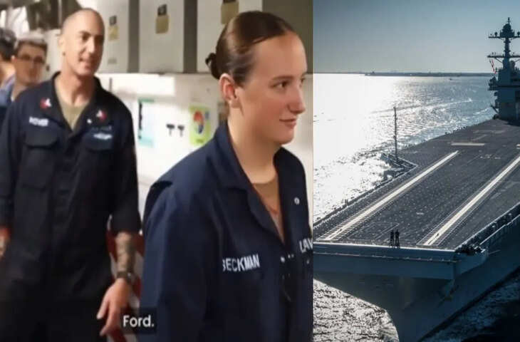 USS Gerald R Ford पर शौच के लिए लम्बी लाइन लगाकर खड़े अमेरिकी सैनिक, वीडियो देख यूजर्स बोले -'ये&nbsp;ईरान पर हमला क्या करेंगे...'