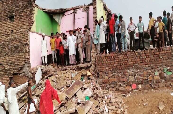 नूह में मकान गिरने से 2 बच्चों की मौत