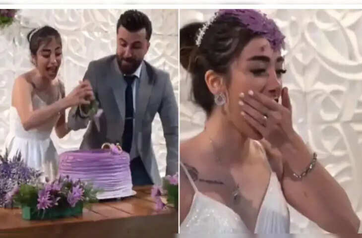 शादी का जश्न बना तमाशा: केक को लेकर दूल्हे ने किया हंगामा, सोशल मीडिया पर वायरल हुआ वीडियो&nbsp;