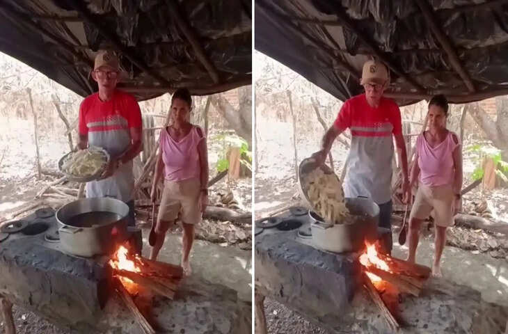 आलू फ्राई के चक्कर में कपल का खुद का बन जाता तंदूरी, वायरल क्लिप देख उड़ जाएंगे होश&nbsp;