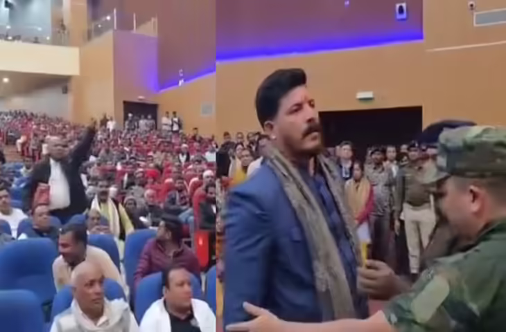 गया में जनसुराज नेता के विरोध से मचा हंगामा, उपमुख्यमंत्री विजय कुमार सिन्हा ने मंच से दिया बाहर करने का आदेश