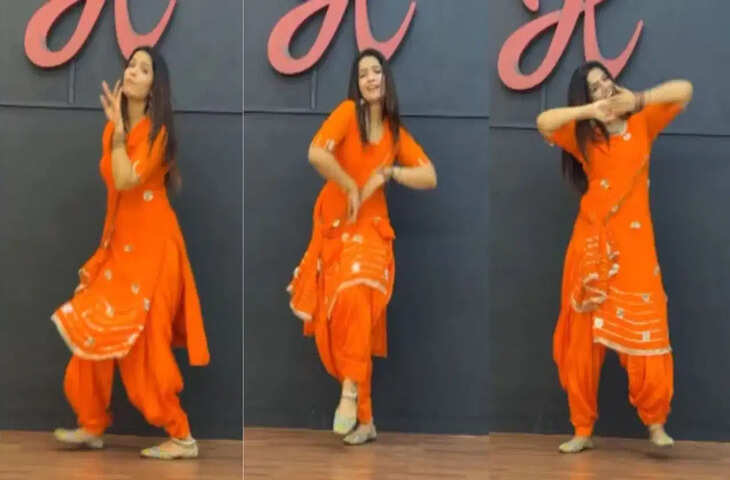 नारंगी सूट में लड़की का &lsquo;सुरमेदानी&rsquo; पर शानदार डांस वायरल, एक्सप्रेशंस ने जीता इंटरनेट का दिल
