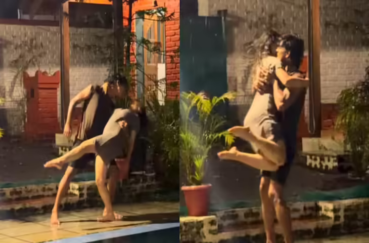 कपल ने &lsquo;Gale Lag Ja&rsquo; पर बिखेरा प्यार का जादू, बारिश के बीच शानदार डांस वीडियो देख आपको भी याद आ जाएगा अपना प्यार&nbsp;