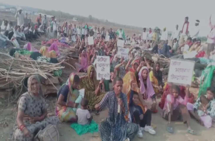 केन-बेतवा परियोजना स्थल पर आदिवासी आंदोलन, आत्मदाह की चेतावनी से तनाव