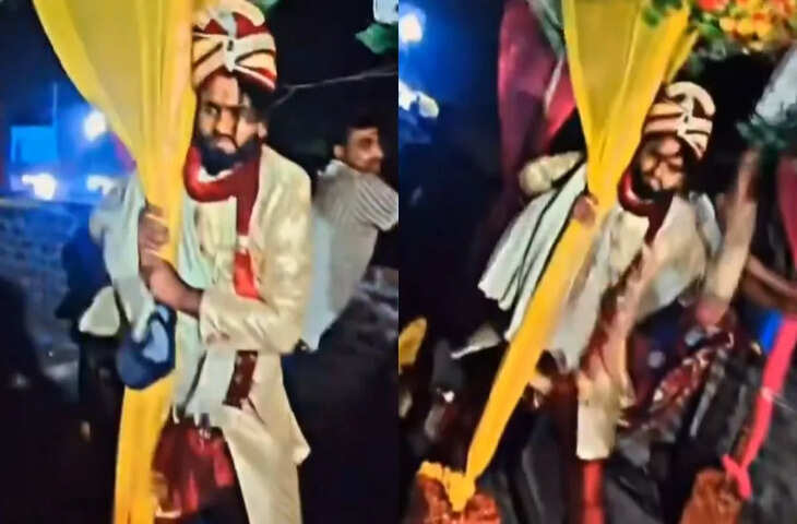 बारात के बीच अचानक आ गई तेज आंधी! अपनी ही शादी का मंडप बचाते दिखा दूल्हा, वीडियो देख लोग ले रहे मजे&nbsp;