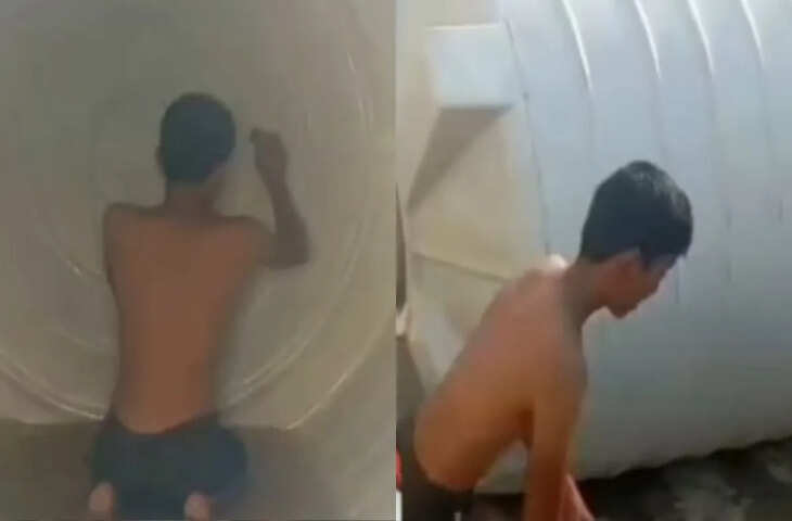 टंकी साफ करते बंदे के साथ किया ऐसा मजाक जिसे देख नहीं रुकी लोगों की हंसी, देखें Video