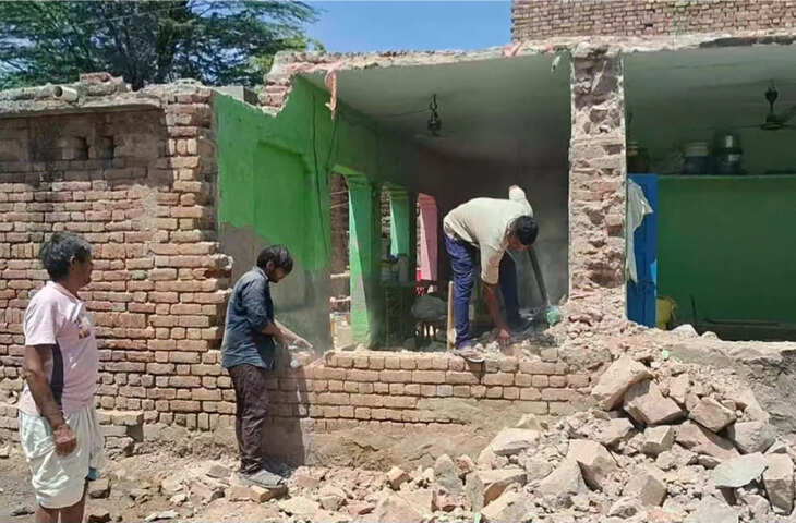 ग्राम पंचायत तसई में अटल प्रगति पथ सड़क निर्माण में अतिक्रमण बना बाधा, विकास कार्य प्रभावित