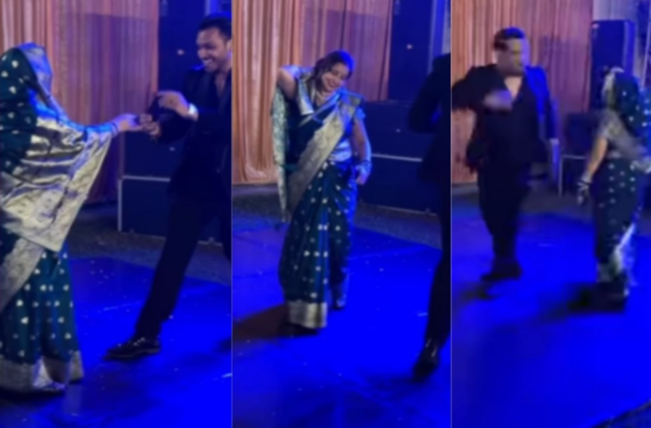 भाभी ने डांस फ्लोर पर मचा दिया बवाल, नीली साड़ी में जमकर लगाए सेक्सी ठुमके, देख मेहमानों के उड़े होश