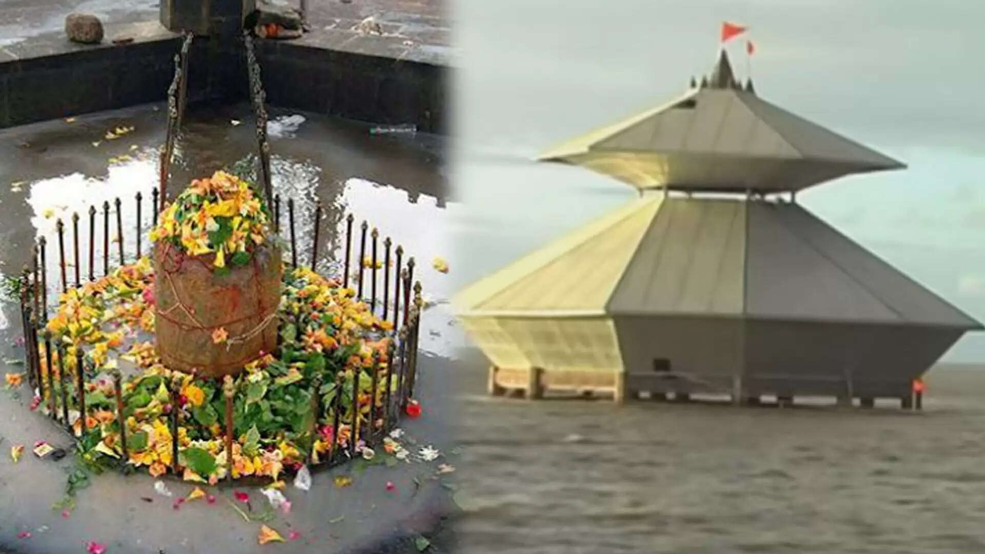 stambheshwar temple submerged in the sea twice a day accordi