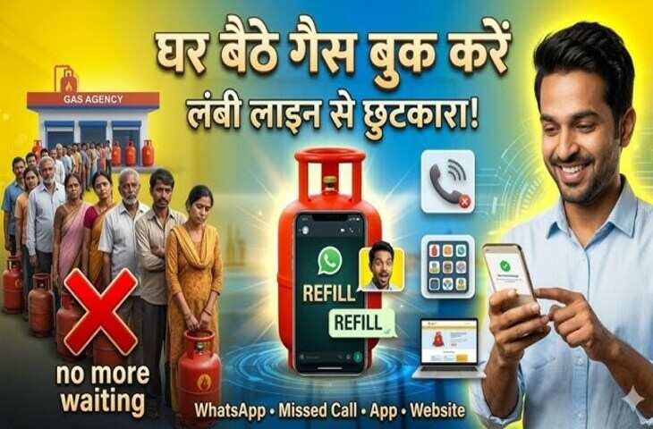 अब लंबी लाइन की चिंता छोड़ें, WhatsApp, ऐप और कॉल से ऐसे करे LPG सिलेंडर बुक&nbsp;