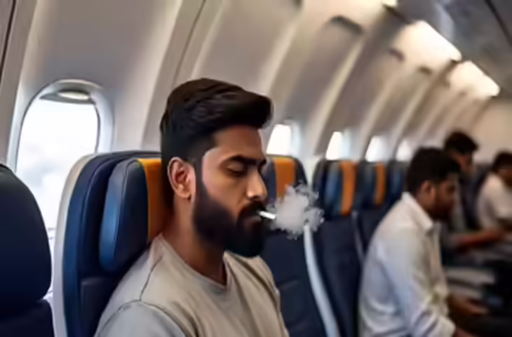 मुंबई-जयपुर फ्लाइट में यात्री ने पीने की कोशिश की सिगरेट, वीडियो में देखें हंगामे के बाद एयरपोर्ट पर हिरासत में लिया गया
