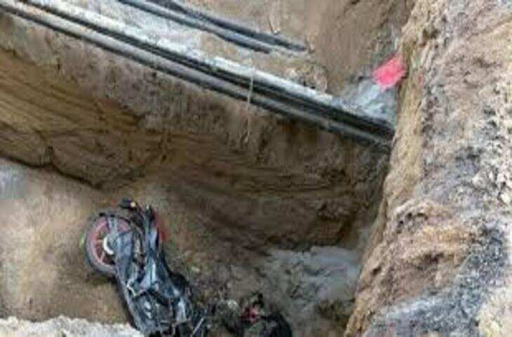जनकपुरी में जल बोर्ड के गड्ढे में गिरने से बाइक सवार की मौत, परिवार ने जताई लापरवाही की आशंका