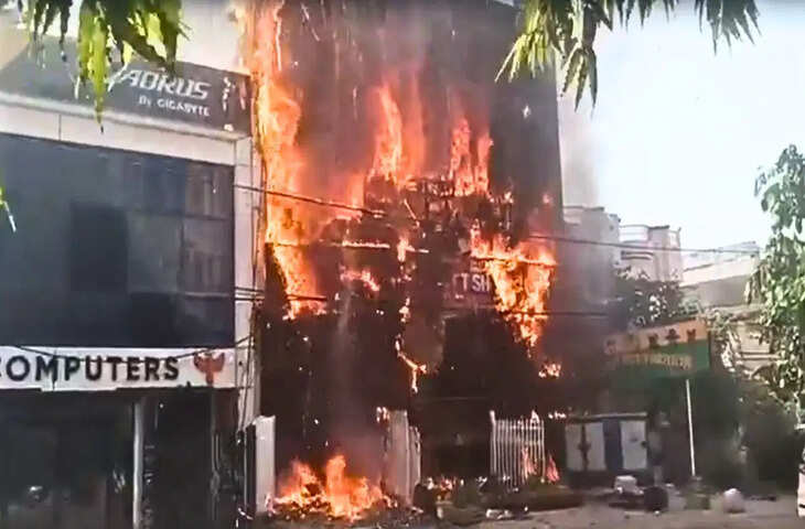 लखनऊ के अलीगंज में भीषण आग: दुकान से शुरू हुई लपटों ने कोचिंग सेंटर को लिया चपेट में, 15 की मौत
